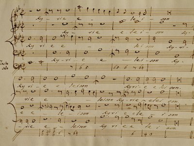 Partitura del Kyrie Eleison dalla 